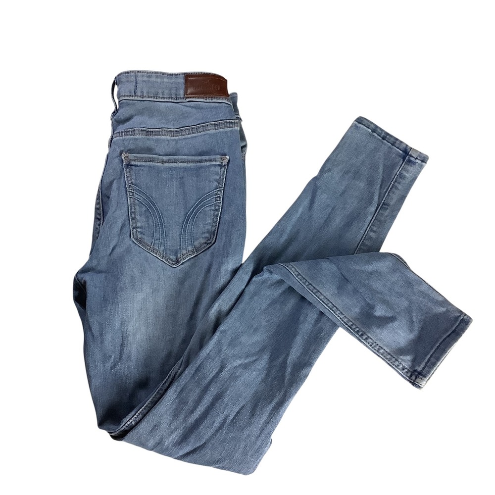 Hollister Jeans Girls 5R Blue High Rise Super Skinny Y2K W27 L28 Distressed Y2K